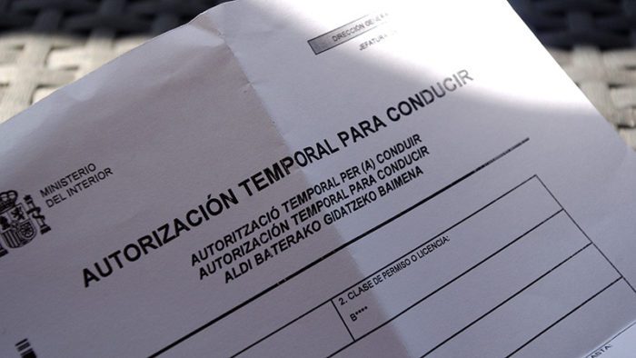 autorizacion temporal del carnet de conducir