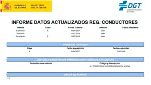 Informe de conductor